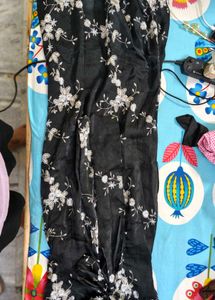 Elegant Black Floral Embroidered one piece
