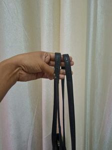 Classic Black Leather Shoulder Bag