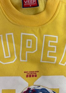 Yellow Sweatshirt with jeans