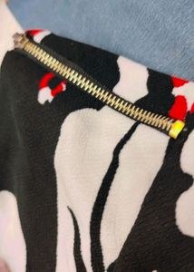 Floral Black And White Long Skirt
