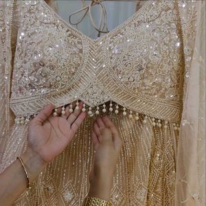 ✨️Cream Colour Cocktail Night Lehga ✨️