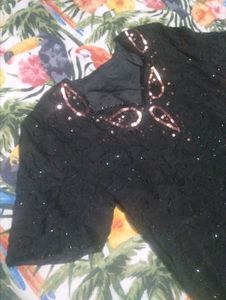 Sparkling Sequin Black Top