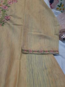 Khadi Cotton Combo With Green Rayon Suit
