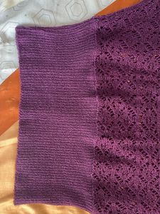 Purple Knit Top w/ Button Detail