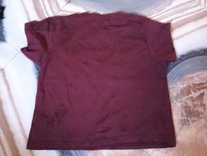 Maroon "Curious" Graphic T-Shirt