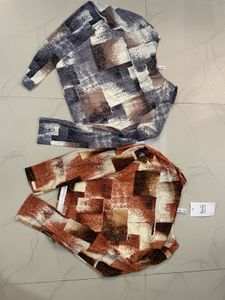 pack of 2 Stylish Printed Full Sleeve Tops