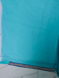 Beautiful Turquoise Embroidered Saree