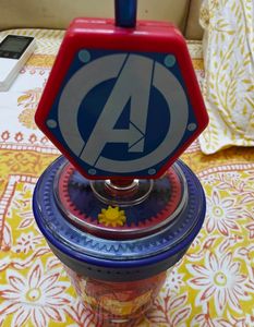 Official Marvel Sipper Glass With Gear Mechanism