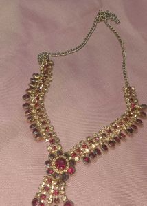 Vintage Ruby Rhinestone Necklace