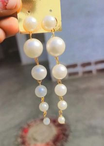 White Pearl Long Studs Pack Of 1