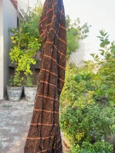 Elegant Brown Checkered Kurta