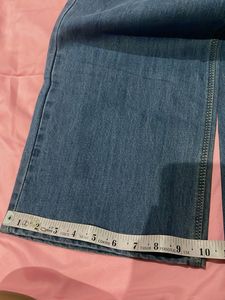 Wide Leg Blue Denim Jeans