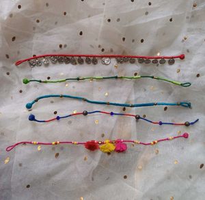 Handmade combo of 5 Boho Anklet