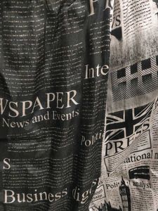 Trendy newspaper print cord set