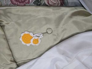 Handmade Evil Eye and sunflower Keychain