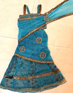 Beautiful Teal Blue Lehenga Choli