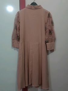 Mid Length Dress  Baby Pink Color