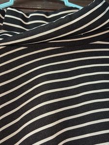 Chic Striped Skater Skirt
