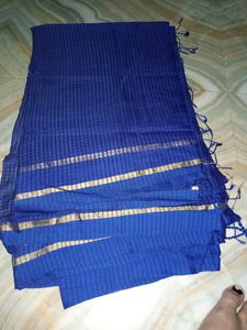 Blue Silk Cotton Saree