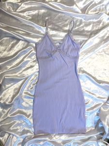 Lilac Lace Trim Slip Dress