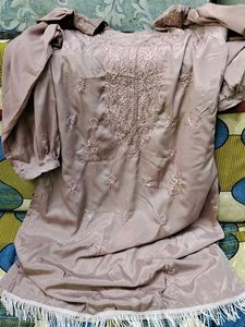 Mauve Silk Suit 3pc XL