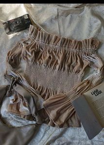 Elegant Velvet Off-Shoulder Top