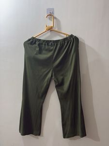 Olive Green Flare capri