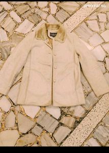 25. Stylish Beige Faux Suede Jacket