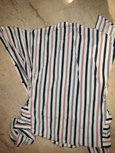 Striped Button-Down Top