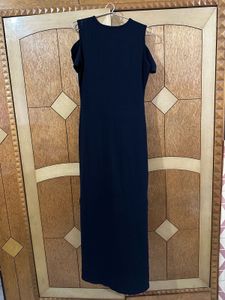 Elegant Black Cold Shoulder Maxi Dress