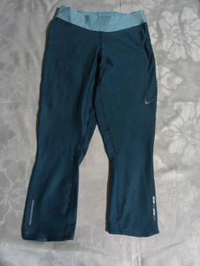 Teal Cropped Flare Pants