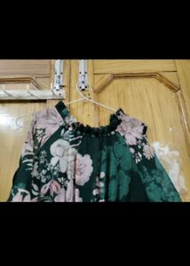 Floral Cold Shoulder Midi Dress