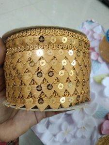 Golden Lace with Sequins