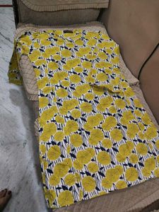 Stylish Yellow Floral Print Kurta