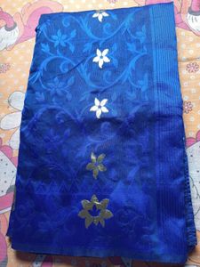 Royal Blue jamdani Saree