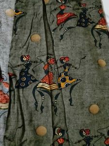 Unique Printed Ethnic crop top and shrug set