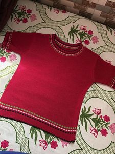 Cozy Red Knit Sweater
