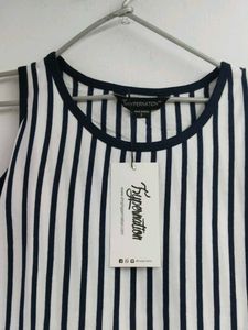 Women's Chic Striped Cold Shoulder Top