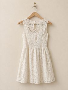 Off-white Lace Mini Dress