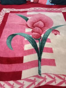 Floral Red Blanket