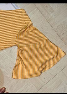 🚨SALE🚨Yellow Striped V-Neck Dress with "BEAUTY"