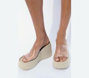 ZARA Vinyl Wedge Sandals
