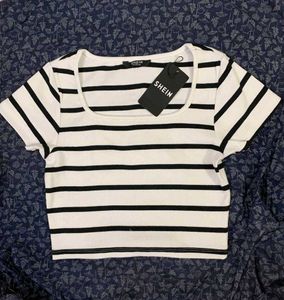 Striped Shein Tee - New with Tag