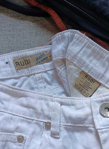 White Denim Shorts