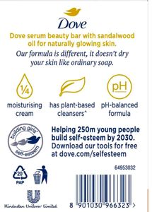 Dove Serum Bar Sandal Glow Soap - 3 Bars