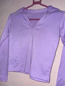 Stylish Lavender Cropped Top