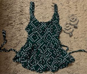 y2k desi green adjustable kurti