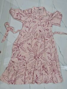 pink and magenta frock