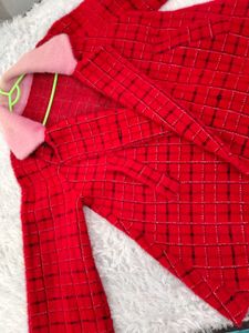 Combo of Cozy Red Jacket &amp; Blue Blazer