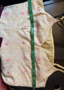 Elegant Cream Embroidered ready made plazo set